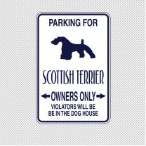 Scottish Terrier Dog Animal Shape Vinyl Decal Sticker