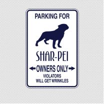 Shar Pei Dog Animal Shape Vinyl Decal Sticker