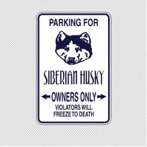 Siberian Husky Dog Animal Shape Vinyl Decal Sticker