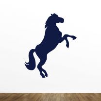 Silhouette Black Horse White Wall Decal