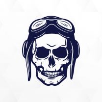 Skull Airplane Vinyl Decal Sticker