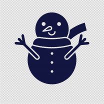 Snowman Holiday Vinyl Decal Sticker