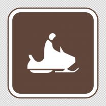 Snowmobile Trail Decal Sticker