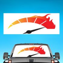 Speed Meter Graphics For Pickup Truck Rear Window Perforated Decal