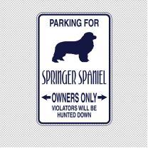 Springer Spaniel Dog Animal Shape Vinyl Decal Sticker