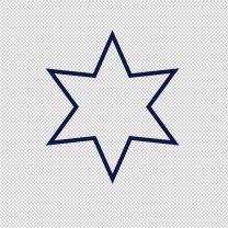 Star 2 Shapes Symbols Vinyl Decal Sticker