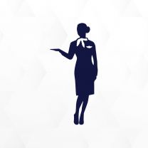 Stewardess 2 Airplane Vinyl Decal Sticker