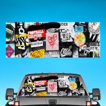 Stickers Style2 Graphics For Pickup Truck Rear Window Perforated Decal Flag