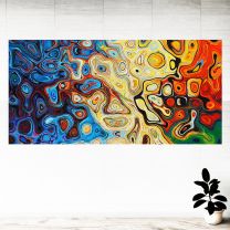 Swirls Circular Colorful Water Color Graphics Pattern Wall Mural Vinyl Decal