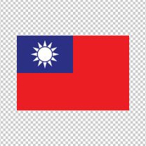 Taiwan Country Flag Decal Sticker