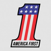 Trump First Stop Illegal Immigration America Border Wall Vinyl Decal Sticker