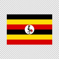 Uganda Country Flag Decal Sticker