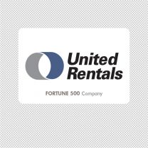 United Rentals Company Logo Graphics Decal Sticker
