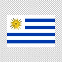 Uruguay And Tobago Country Flag Decal Sticker