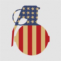 USA Flag The Bomb Shape Decal Sticker