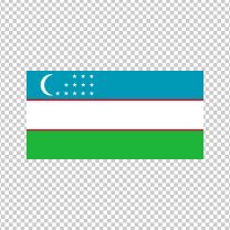 Uzbekistan Country Flag Decal Sticker