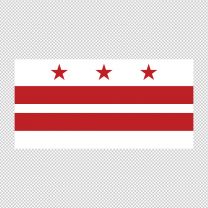 Washington Dc State Flag Decal Sticker