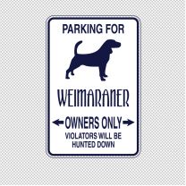 Weimaraner Dog Animal Shape Vinyl Decal Sticker