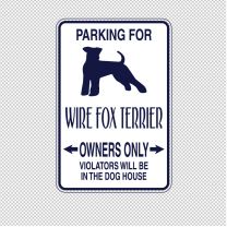 Wire Fox Terrier Dog Animal Shape Vinyl Decal Sticker