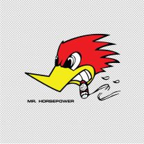 Woodpecker & Cigar Mr Horsepower Clay Smith Car Decal Sticker