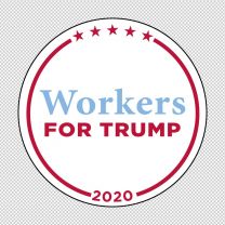 Workers For Trump Hard Hat Vinyl Decal Sticker