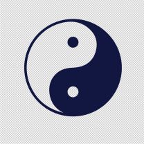 Yinyang Shapes Symbols Vinyl Decal Sticker